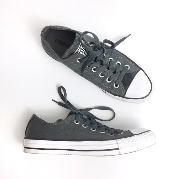 Converse Shoes - Converse All Star Low Jersey Quilted Sneaker Gray